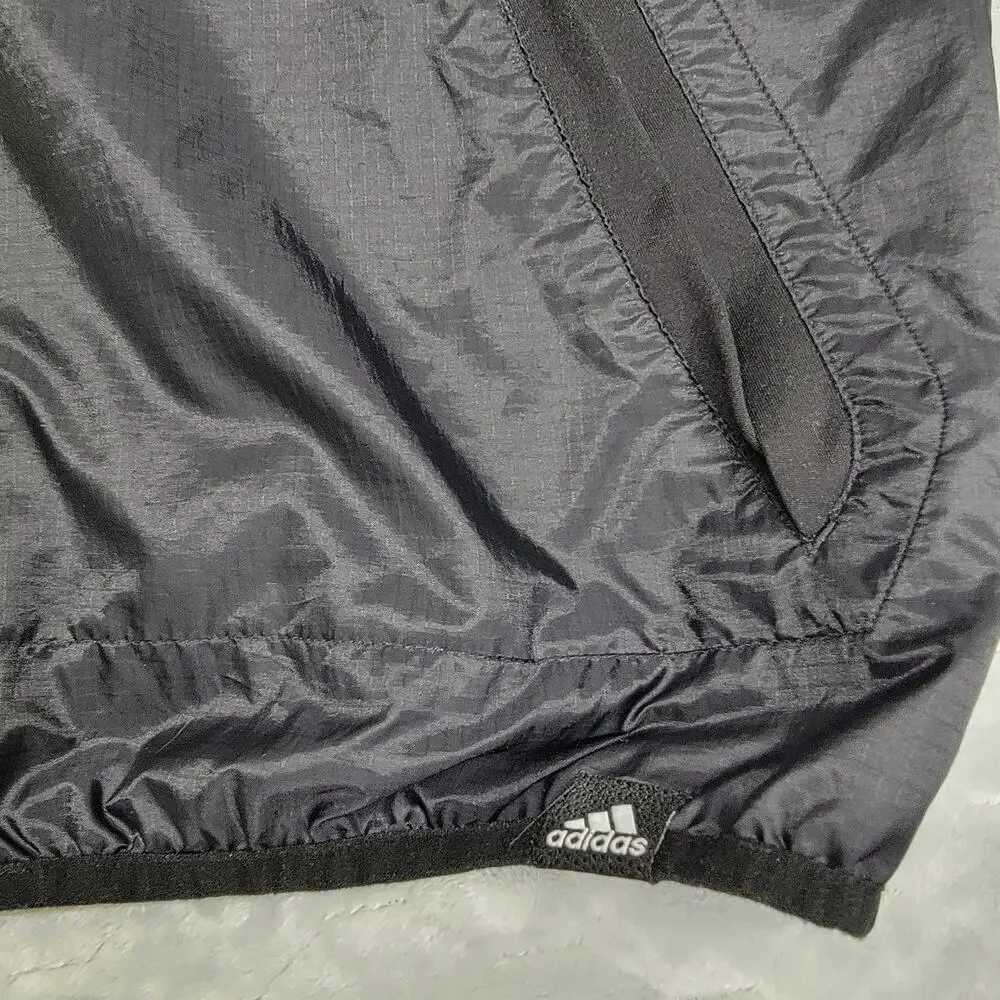 Adidas Reversible Windbreaker Jacket Black Zebra Print Neon Green Zip Mens M L